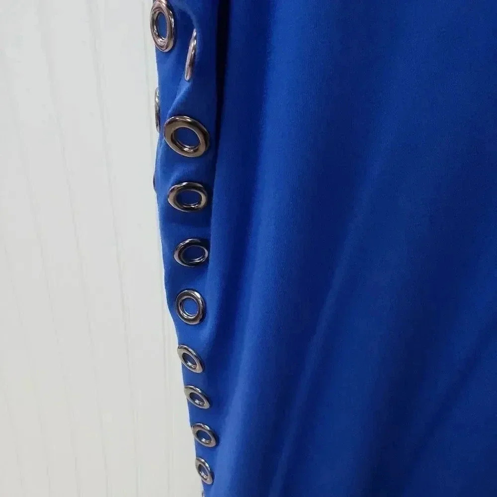 Cyrus Royal Blue Grommet Tunic - Picture 4 of 7